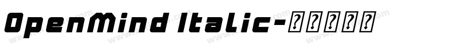 OpenMind Italic字体转换